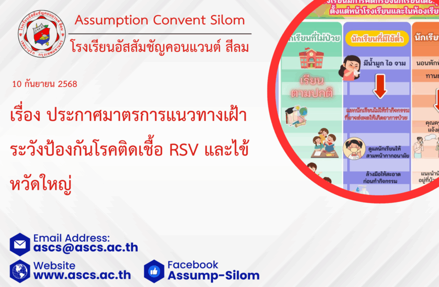 ประกาศมาตรการแนวทางเฝ้าระวังป้องกันโรคติดเชื้อ RSV และไข้หวัดใหญ่